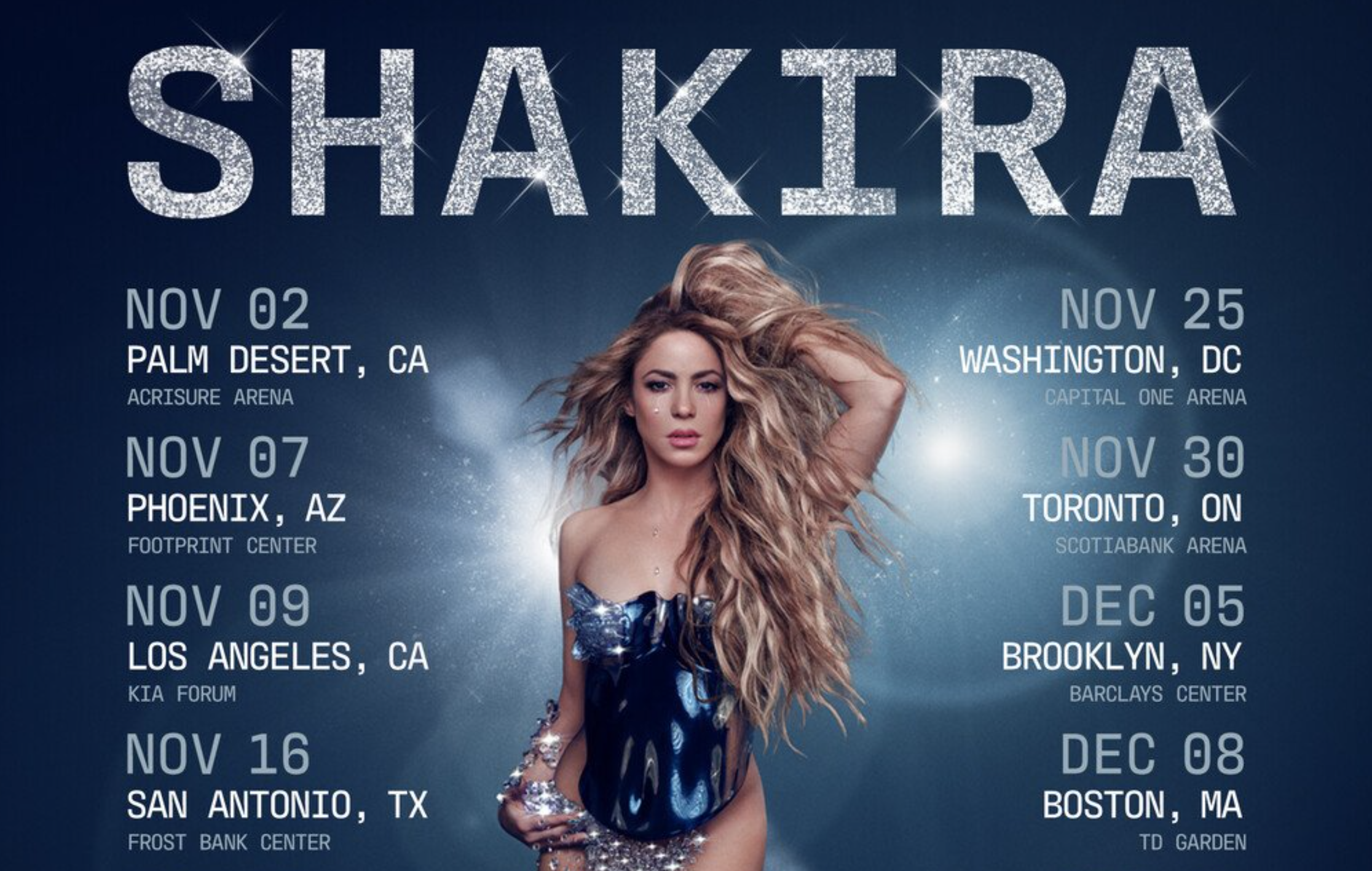 Shakira anuncia fechas de su gira “Las mujeres ya no lloran”
